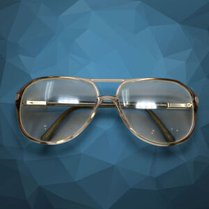 Vintage Luxottica Director Eyeglass FRAMES ONLY 140 mm Klixx 2 Gold Plated Italy